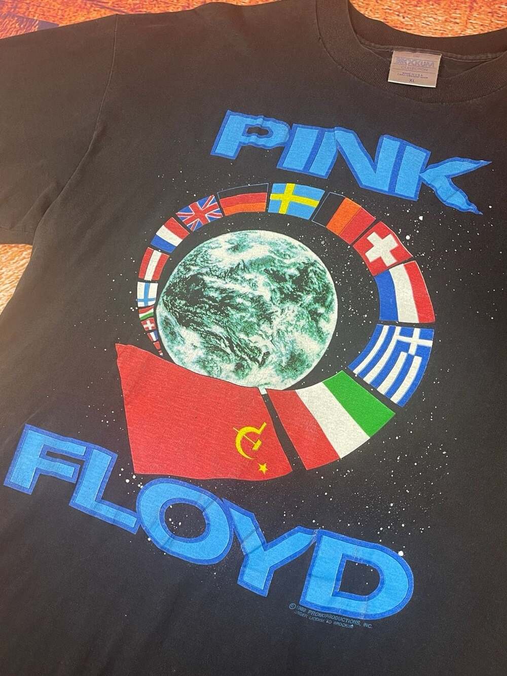 Vintage 1989 Pink Floyd World Tour T-Shirt Size XL Brockum - Picture 6 of 16